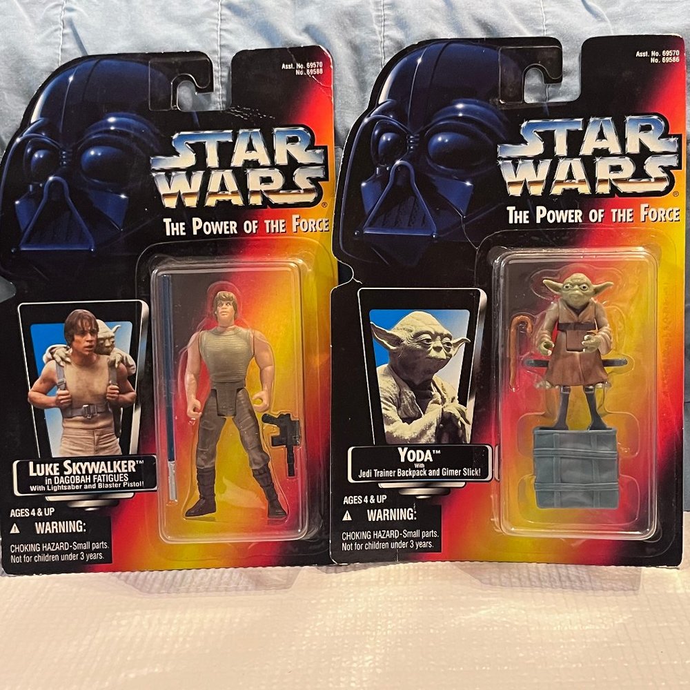 Star Wars Luke Skywalker Dagobah Fatigues & Yoda w Backpack Gimer Stick Figures